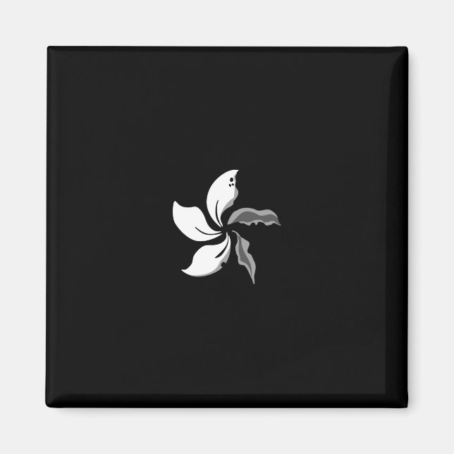 Imã Black Bauhinia Wilted Petals Flag Hong Kong (Frente)