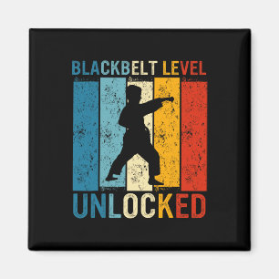Imã Black Belt Men Atingem Artes Marciais Karate Boy
