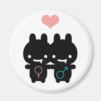Imã Black Bunny Love Magnet (Branco)