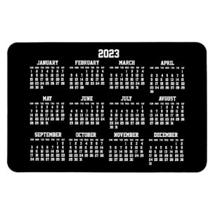 Ímã Black Calendar 2023 Large Flexible Magnets