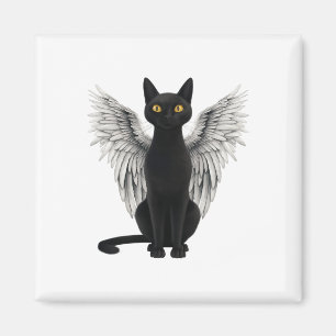 Imã Black Cat Angel Wings