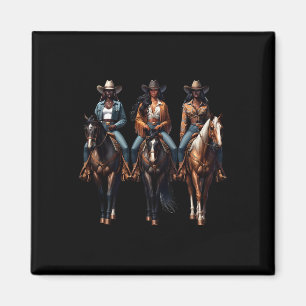 Imã Black Cowgirl Western Rodeo Melanin