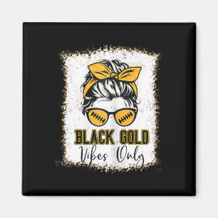 Imã Black Dourado Vibes Apenas Futebol Mulheres Pé-Leo