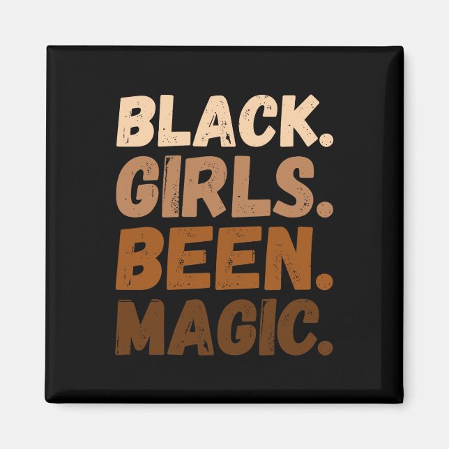 Imã Black Girls Bebeu Magic Melanin African American A (Frente)