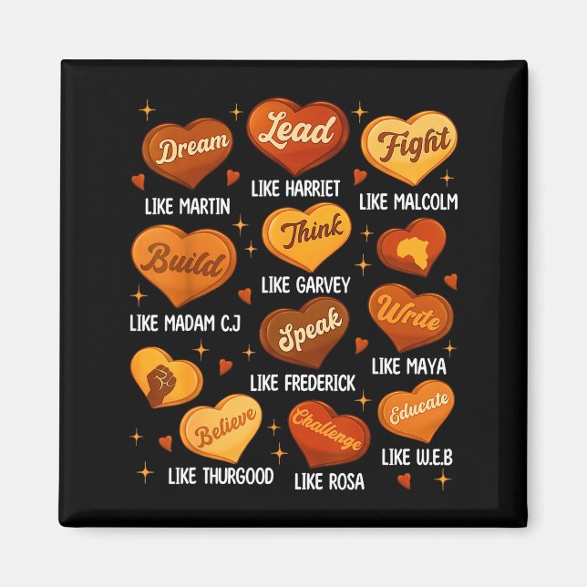 Imã Black History Month Black Leaders African American (Frente)