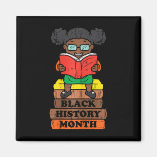 Imã Black History Monty Lendo Livro Africano Prid
