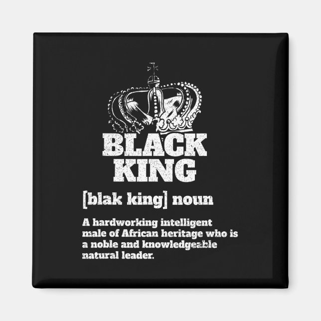 Imã Black King Definition African American Orgulho Bla (Frente)