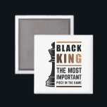 Imã Black King The Most Important Piece In The Game 2<br><div class="desc">For Black Kings who love playing chess. Black Lives Matter. Whether it's Black History Month or not, one month cannot hold our history. Africa is in our DNA. Wear your African American melanin apparel for men and boys with pride. Get this awesome empowerment design today for your son, brother, nephew,...</div>