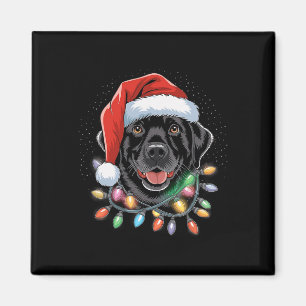 Imã Black Lab Labrador Árvore de Natal Light Pajama Do