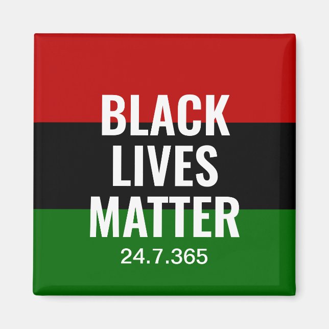 IMÃ BLACK LIVES MATTER 24 7 365 BLM BHM (Frente)