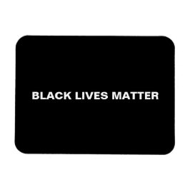 Ímã Black Lives Matter black and white minimalist
