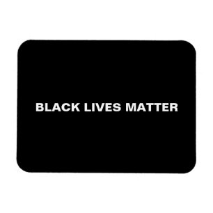 Ímã Black Lives Matter black and white minimalist