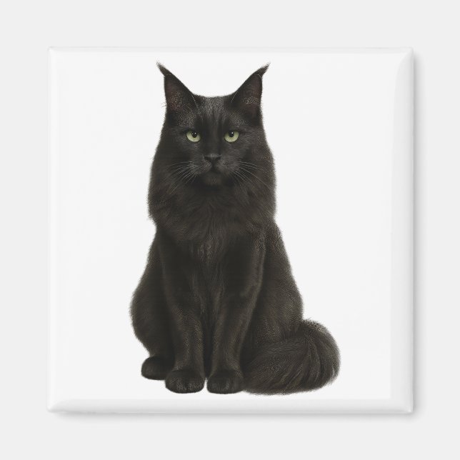 Imã Black Maine Coon Magnet (Frente)