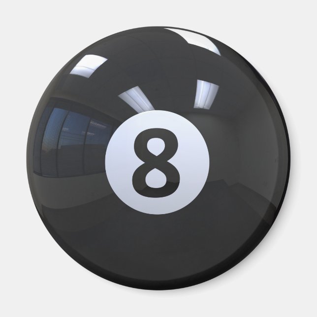 Imã Black nº 8 Billiard Piscina Ball (Frente)