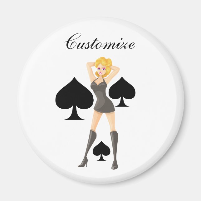 Imã Black Spades Blona Queen Thunder_Cove (Frente)