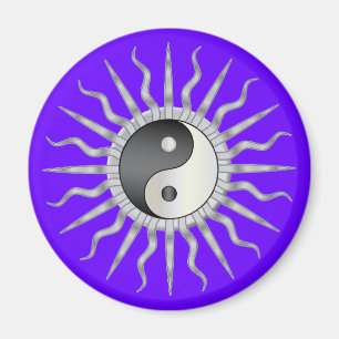 Imã Black Starburst Yin Yang