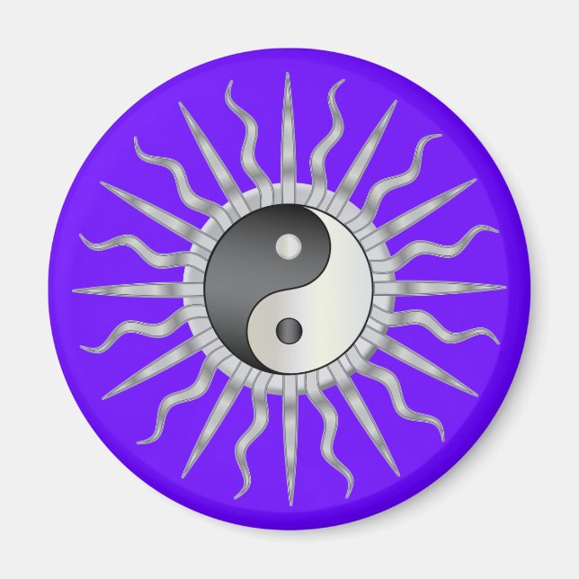 Imã Black Starburst Yin Yang (Frente)
