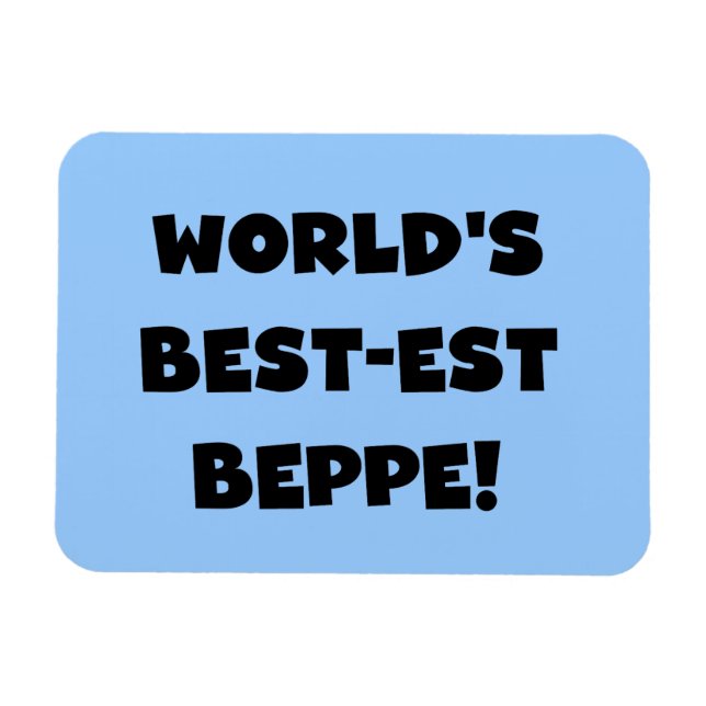 Ímã Black Text Best Beppe T-shirts e presentes (Horizontal)
