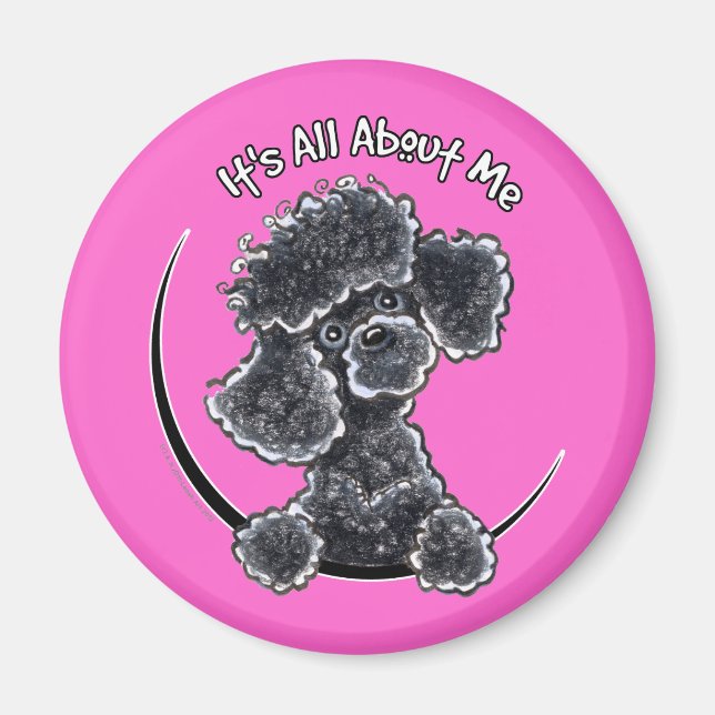 Imã Black Toy Poodle IAAM (Frente)