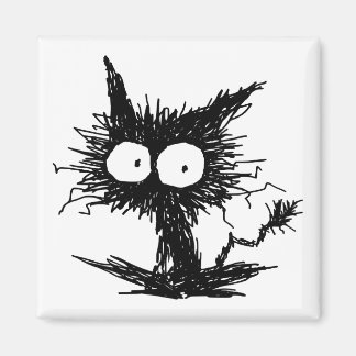 Imã Black Unkempt Kitten Gabi