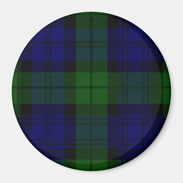 Imã Black Watch Tartan Blue Green Xadrez (Frente)