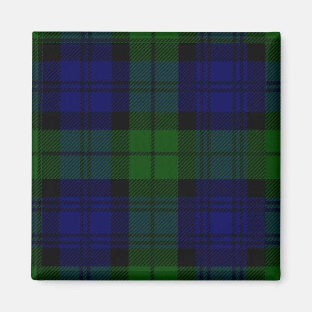 Imã Black Watch Tartan Blue Green Xadrez (Frente)