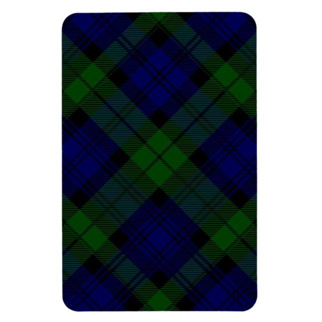 Ímã Black Watch Tartan Blue Green Xadrez (Vertical)