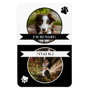 Ímã Black White Paw Print Dog (Cachorro Preto Branco I