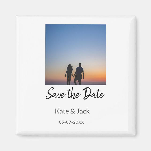 Imã BLACK WHITE salvar a data adicionar QR nome data l (Frente)