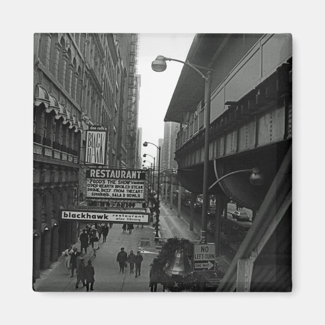 Imã Blackhawk Restaurant Street, em Chicago, 1960 (Frente)