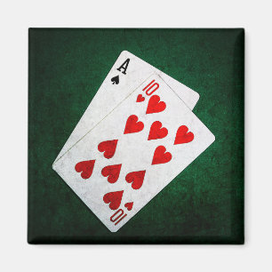 Imã Blackjack 21 ponto - Ace, Dez