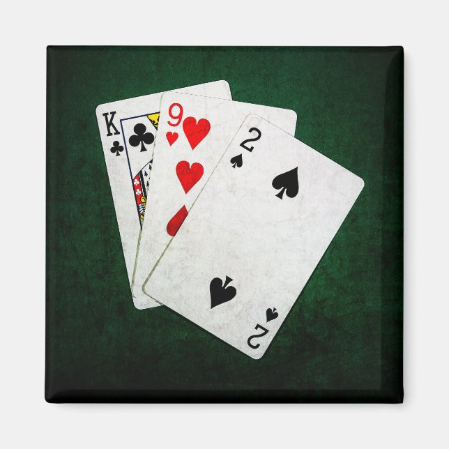 Imã Blackjack 21 ponto - King, Nove, Dois (Frente)