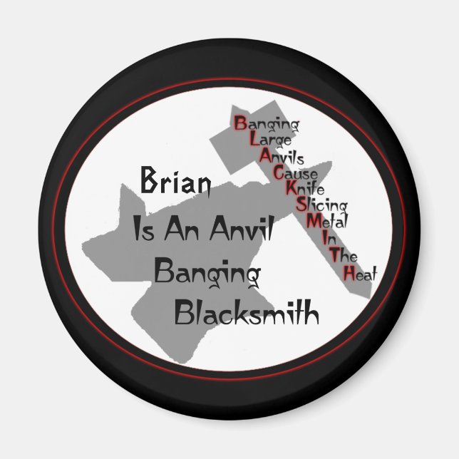 Imã Blacksmith Personalizado (Frente)