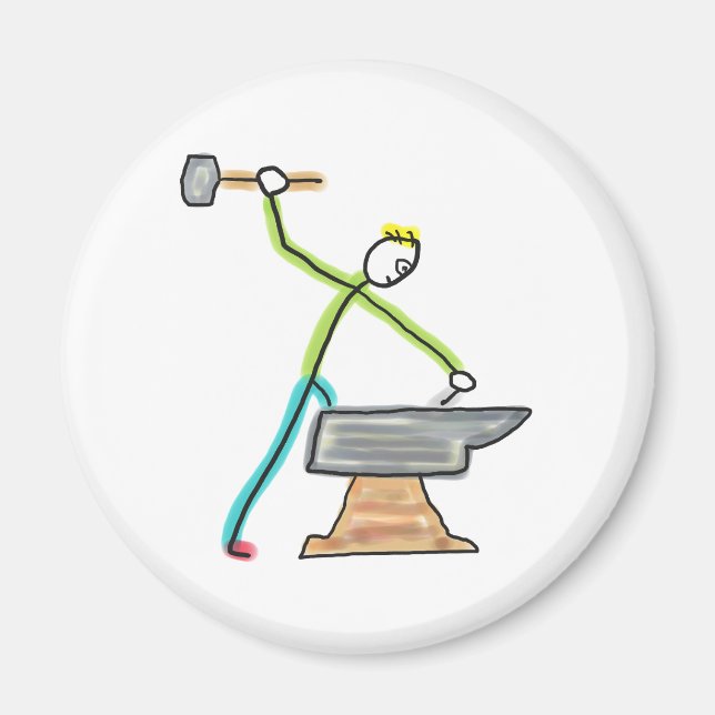 Imã Blacksmithing Stickman (Frente)