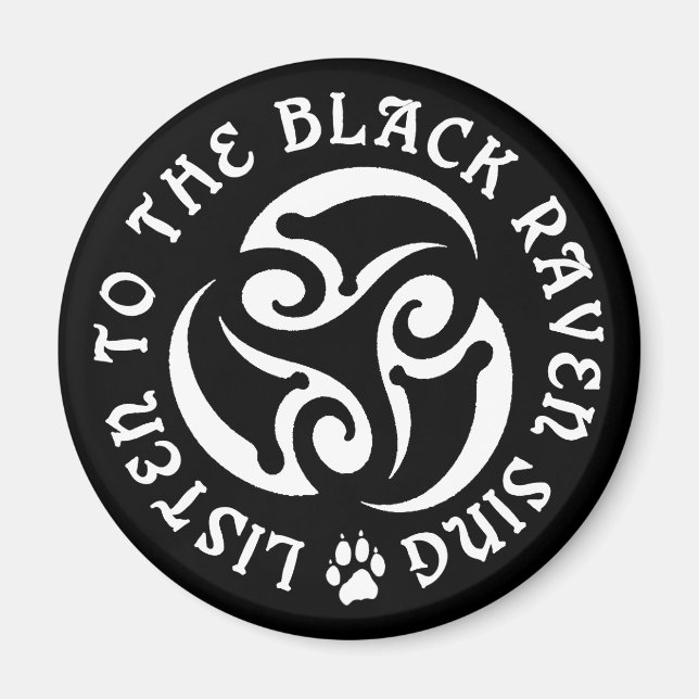 Imã Blackwolf Majik - Raven Goddese Sing Magnet (Frente)