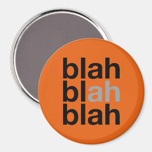 Imã Blah Blah Blah - Ímã Minimalista