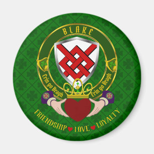 Imã Blake Irish Shield & Claddagh