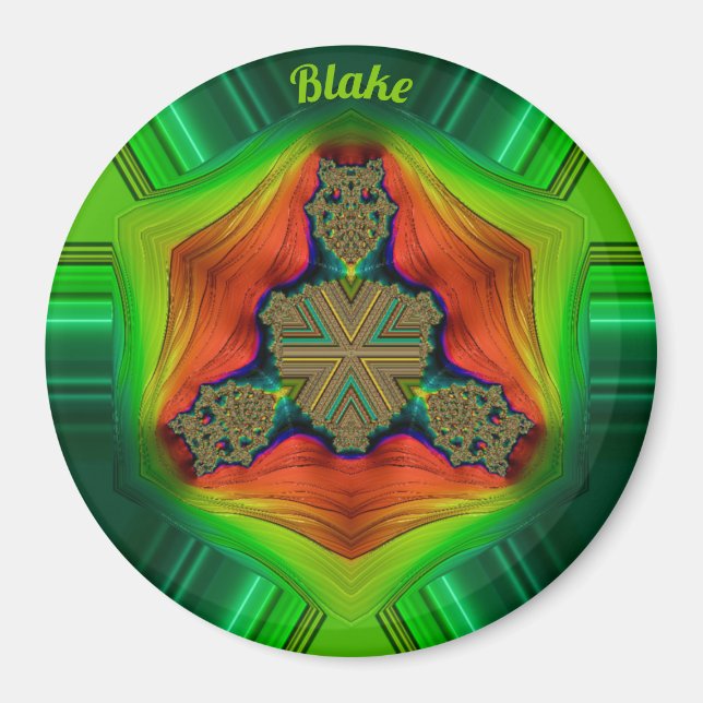 Imã BLAKE ~ Shades Puro, Verde, Vermelho e Laranja (Frente)