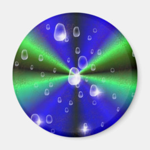 Imã Blau grün Rainbow na elefante pele de couro ótic