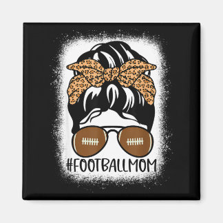 Imã Bleached Football Mom Life With Leopard And Messy 
