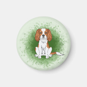 Imã Blenheim Cavalier King Charles Spaniel Em Verde
