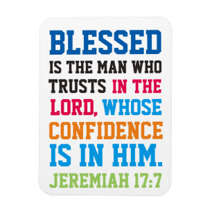 Ímã Blessed é o 17:7 de Jeremiah do verso da bíblia