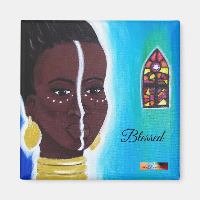 Imã Blessed Queen Magnet by Alicia McDaniel Fine Art (Frente)