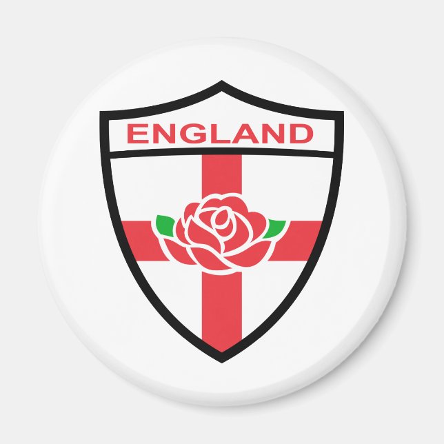 Imã Blindagem de Rosa Inglês Rugby England (Frente)
