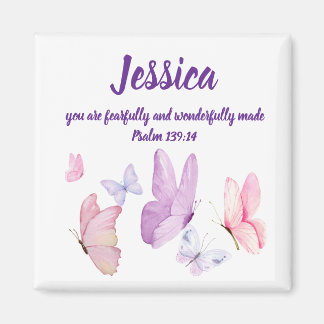 Imã Blissful Butterfly Psalm 139:14 Magnet