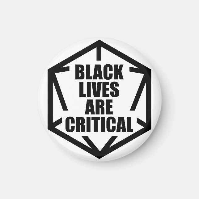 Imã BLM Black Lives são críticas [B&W] (Frente)