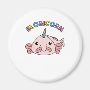 Imã Blobfish Funny Unicorn Blobicorn