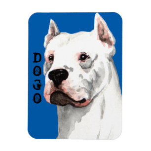 Ímã Bloco da cor de Dogo Argentino