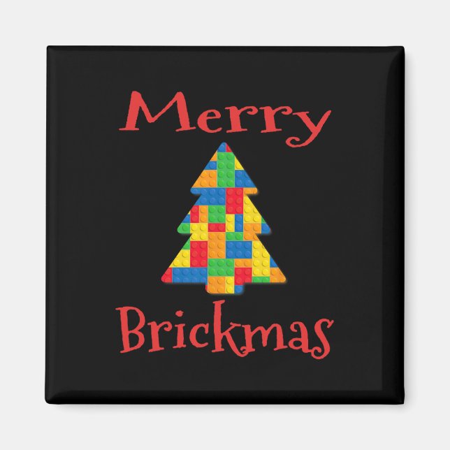 Imã Bloco de Brick Master Builder de Árvore de Natal (Frente)
