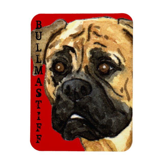Ímã Bloco de Cor do Bullmastiff (Vertical)